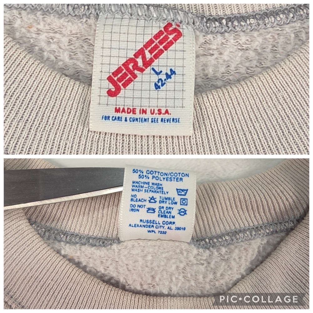 80's Vintage Jerzees Equestrian Horse Desert Scene Sweatshirt Sz Large USA Made - Picture 4 of 10